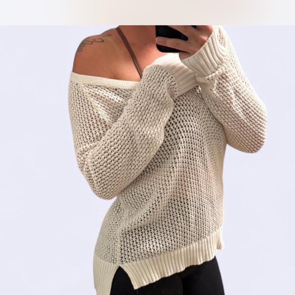 Cotton On White Knit Off-Shoulder Sweater